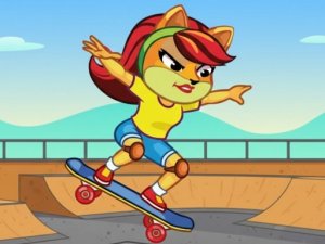 Cat Girl Skater Online Arcade Game