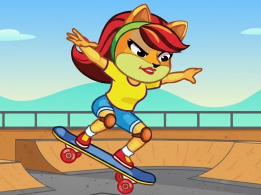 Cat Girl Skater Arcade Game